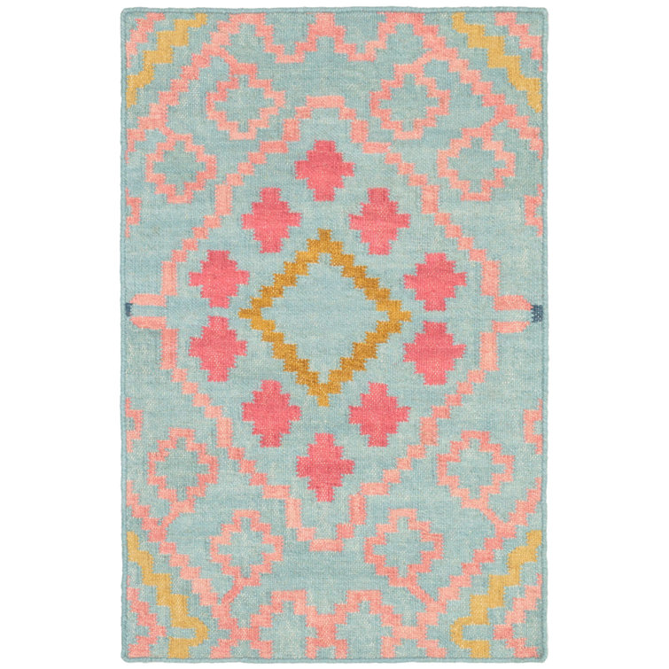 Dash and Albert Rugs Flatweave Southwestern Area Rug in Pink/Red/Yellow by Kit Kemp Perigold